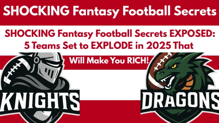 SHOCKING Fantasy Football Secrets